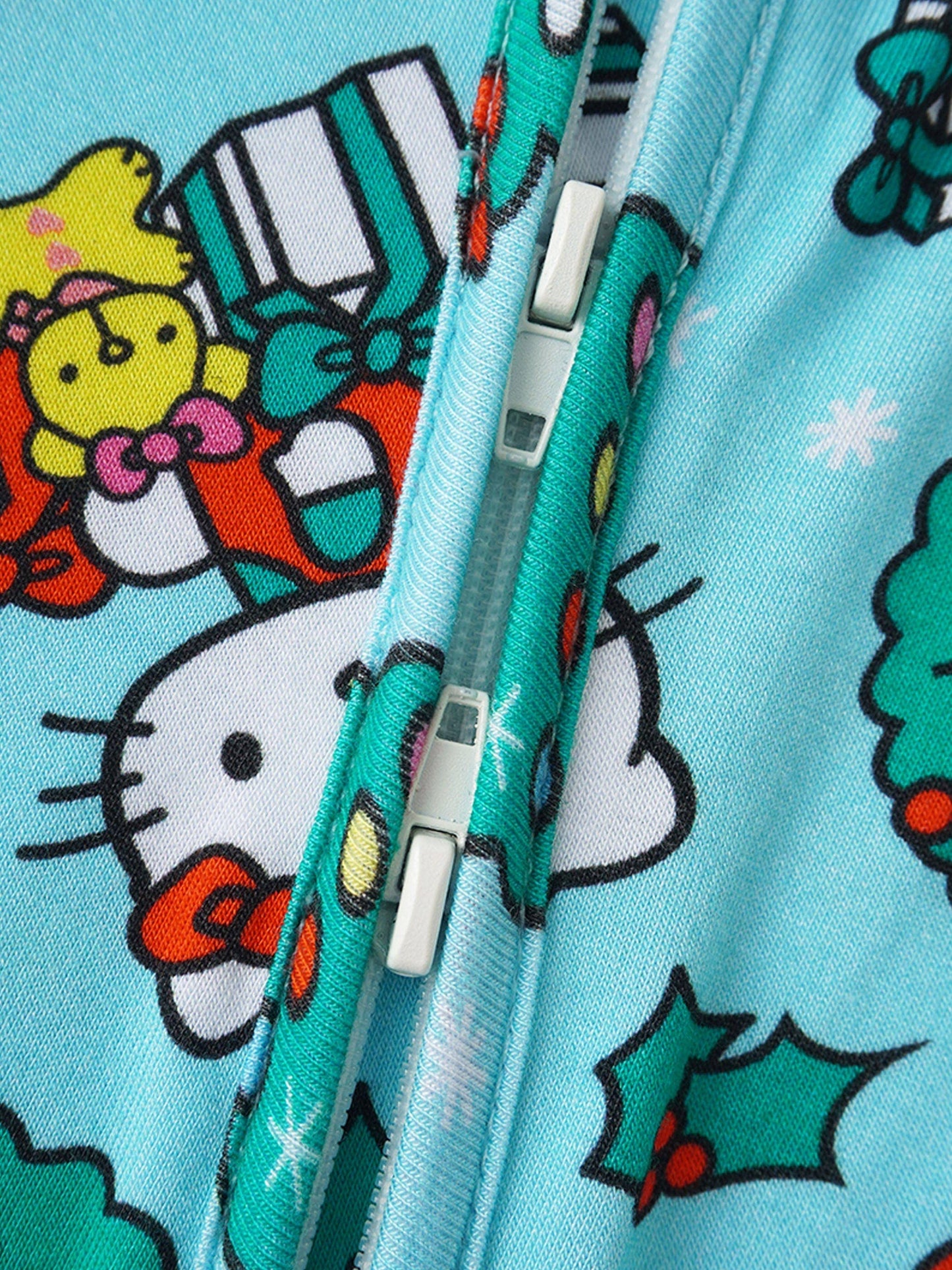 Posh TOT Sanrio Hello Kitty Mistletoe Mint Bamboo Baby Convertible Zippy Romper