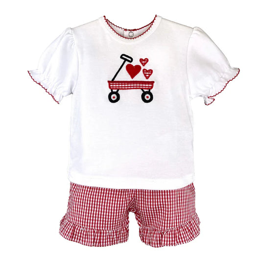 Girl Heart Wagon Shirt & Short Set